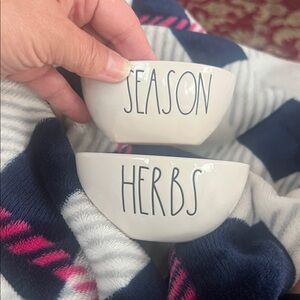 Set of 2 small Rae Dunn Artisan Collection White Bowls